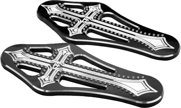 PREC. BILLET FLOORBOARDS DARKSIDE BLACK DRK-410-ALL-BLK