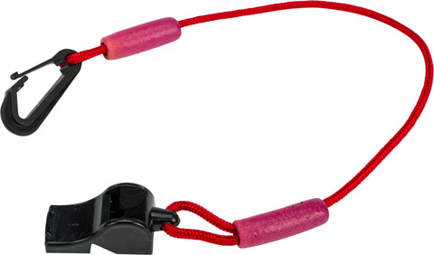 WPS FLOATING WHISTLE W/LANYARD (RED) LVW-17 RED