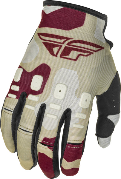 FLY RACING KINETIC K221 GLOVES STONE/BERRY SZ 11 374-51711