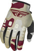 FLY RACING KINETIC K221 GLOVES STONE/BERRY SZ 13 374-51713