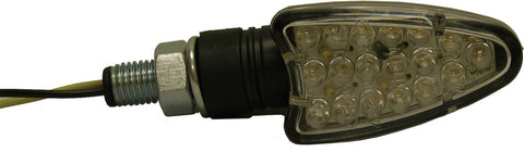 DMP LONG ARROW 8 LED MARKER LIGHTS BLACK W/CLEAR LENS 900-0050
