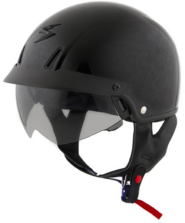 SCORPION EXO EXO-C110 OPEN-FACE HELMET GLOSS BLACK LG C11-0035