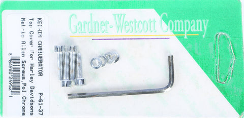 GARDNERWESTCOTT CARBURETOR COVER SET KEIHIM CARB CONST VELOCITY TOP P-61-37