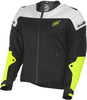 FLY RACING FLUX AIR MESH JACKET BLACK/HI-VIS LG #6179 477-4075~4