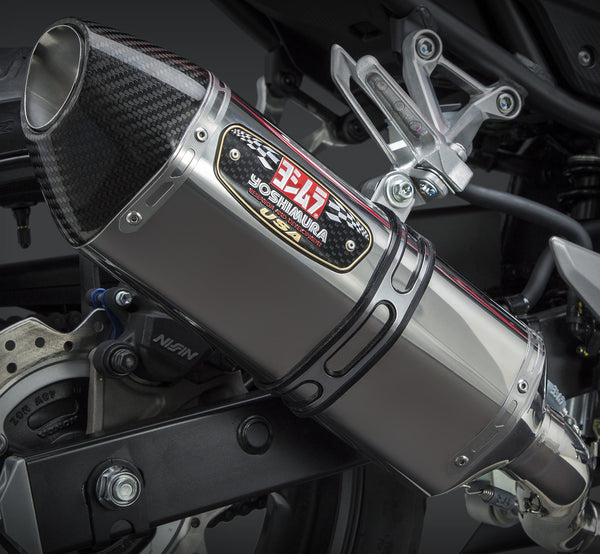 YOSHIMURA EXHAUST SIGNATURE R-77 SLIP-ON SS-SS-CF 12551E0520