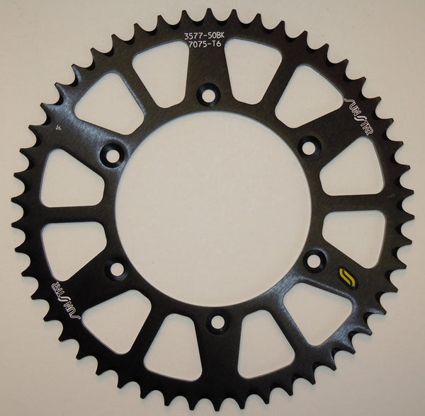 SUNSTAR REAR SPROCKET ALUMINUM 52T-520 BLK SUZ 5-357752BK