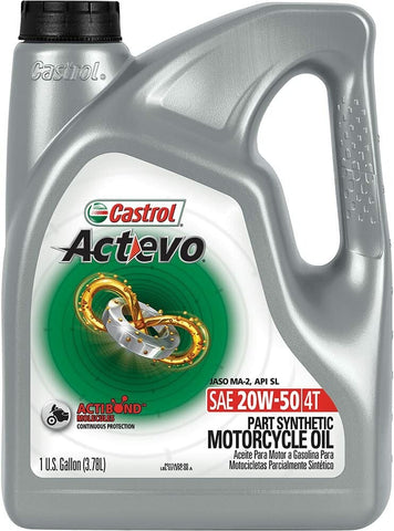 CASTROL ACT>EVO 4T SYNTHETIC BLEND 20W50 1 GAL 15D7D1