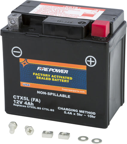 FIRE POWER BATTERY CTX5L SEALED FACTORY ACTIVATED CTX5L-BS(FA)