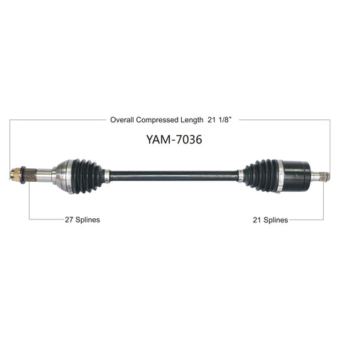 OPEN TRAIL OE 2.0 AXLE FRONT YAM-7036