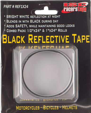 ISC BLACK REFLECTIVE TAPE 1/2X24