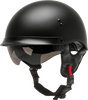 GMAX HH-65 HALF HELMET FULL DRESSED MATTE BLACK XS H9650073