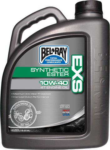 BEL-RAY EXS FULL SYNTHETIC ESTER 4T ENGINE OIL 10W-40 4LT 99161-B4LW
