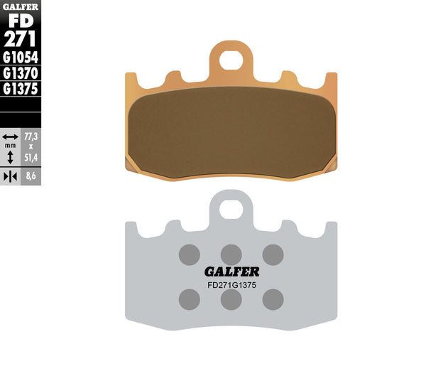 GALFER BRAKE PADS SINTERED CERAMIC FD271G1375 FD271G1375