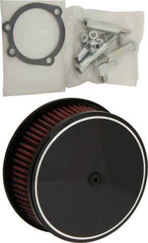 HARDDRIVE ROUND AIR CLEANER HP CLASSIC SMOOTH BLACE 5-7/8
