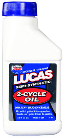 LUCAS SEMI-SYNTHETIC 2-CYCLE OIL 2.6OZ 10058