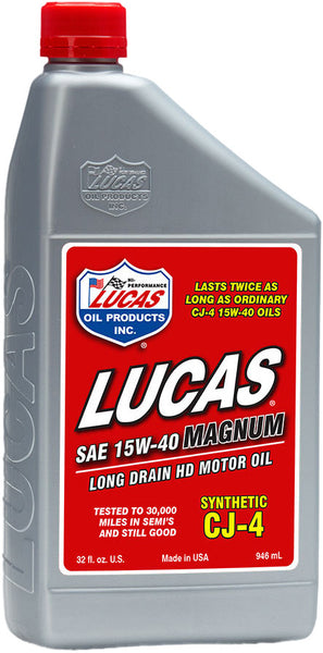LUCAS SYNTHETIC HIGH PERFORMANCE OIL 15W40 1QT 10298