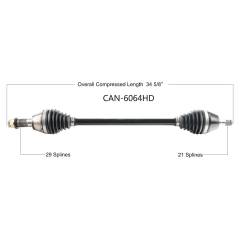 OPEN TRAIL HD 2.0 AXLE FRONT LEFT CAN-6064HD