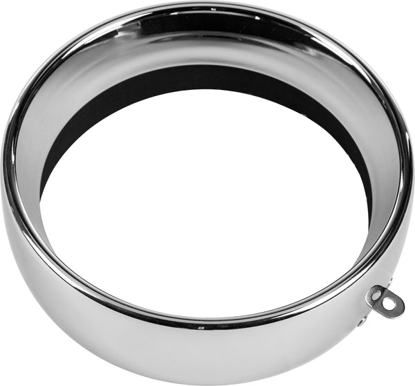 HARDDRIVE FRENCHED HEADLIGHT TRIM RING CHROME 5-3/4 TAB STYLE 38-046