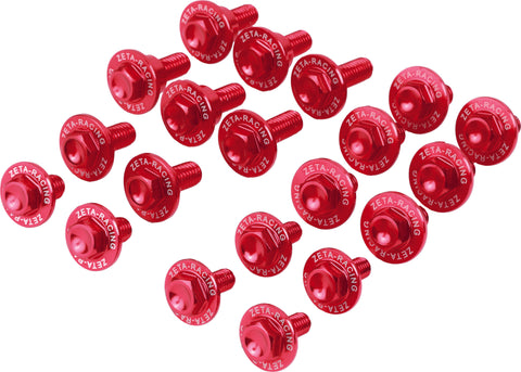 ZETA ALUMINUM BOLT KIT RED ZE88-5542