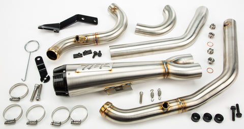 TBR COMP S 2IN1 EXHAUST FLSB/FLHC BRUSHED W/CF END CAP 005-4960199-SG