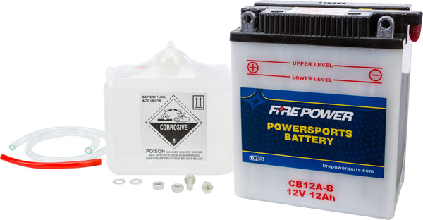 FIRE POWER BATTERY W/ACID CB12A-B 12V HEAVY DUTY CB12A-B