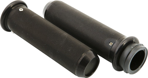 HARDDRIVE KNURLED GRIPS THROTTLE BY WIRE BLACK 1 IN R-GR101-KB