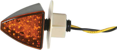 DMP LED MARKER LIGHT FUSES FLUSH/ PANEL MOUNT BLACK W/AMBER LENS 900-2032