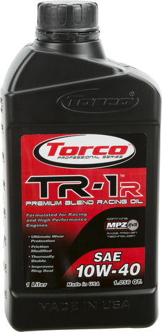 TORCO TR-1R PREMIUM BLEND RACING OIL 10W-40 1L A141040CE