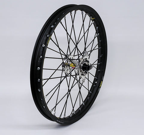 PRO-WHEEL WHEEL FRONT 1.60X21 BLACK HUB SIL RIM/SIL SPOKE/BLK NIPPLE 23-5702112