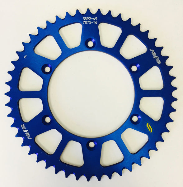 SUNSTAR REAR SPROCKET ALUMINUM 48T-520 BLU HON/YAM 5-359248BL