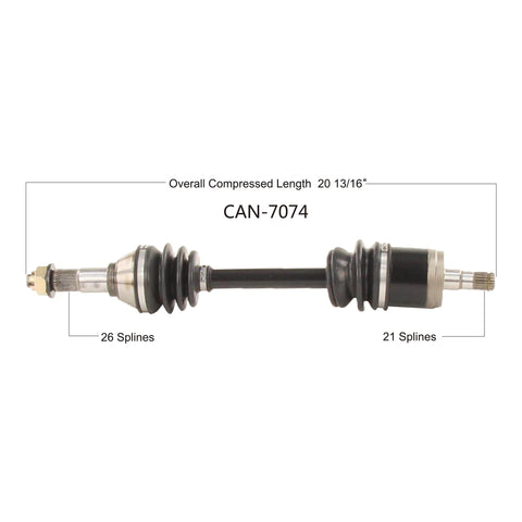 OPEN TRAIL HD 2.0 AXLE FRONT LEFT CAN-6074HD