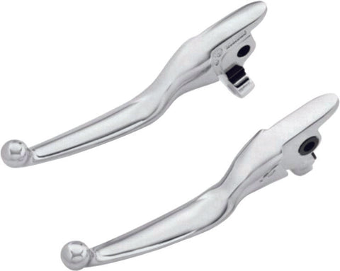 HARDDRIVE SMOOTH CHROME LEVER SET TOURING 17-UP EXCEPT TRI GLIDE 053884
