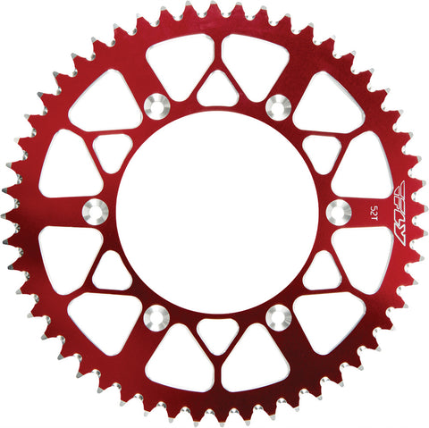 FLY RACING REAR SPROCKET ALUMINUM 52T-520 RED HON 225-52 RED