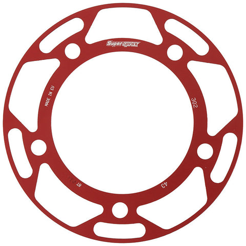 SUPERSPROX REAR EDGE SPRKT COLOR DISK ALU 43T-530 RED HON RACD-302-43-RED
