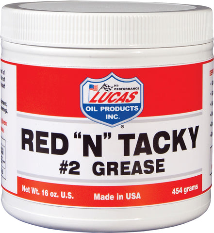 LUCAS RED 'N' TACKY #2 GREASE 1LB TUB 10574