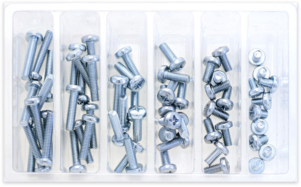 BOLT M6 PAN HEAD PHILLIPS ASSORTMENT 120 PIECE KIT SV-M6PAN