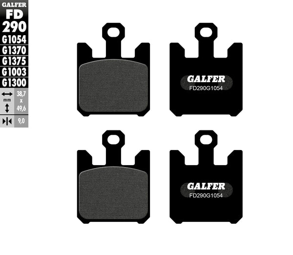 GALFER BRAKE PADS SEMI METALLIC FD290G1054 FD290G1054