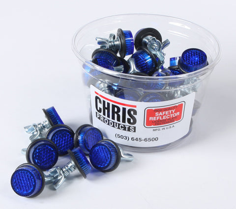 CHRIS PRODUCTS MINI-REFLECTORS BLUE 40/PK CH40B